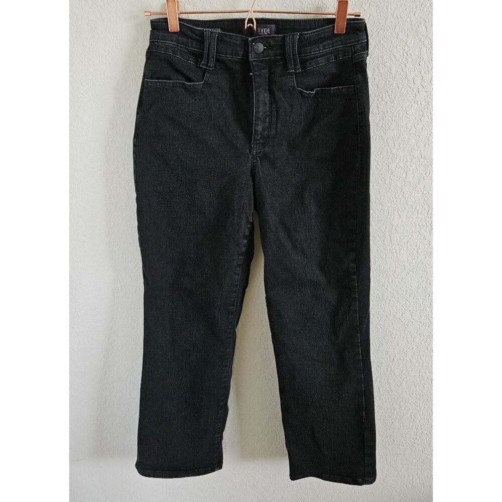 NYDJ Woman Size 6 Black Relaxed Straight Leg Lift & Tuck Technology Stretch